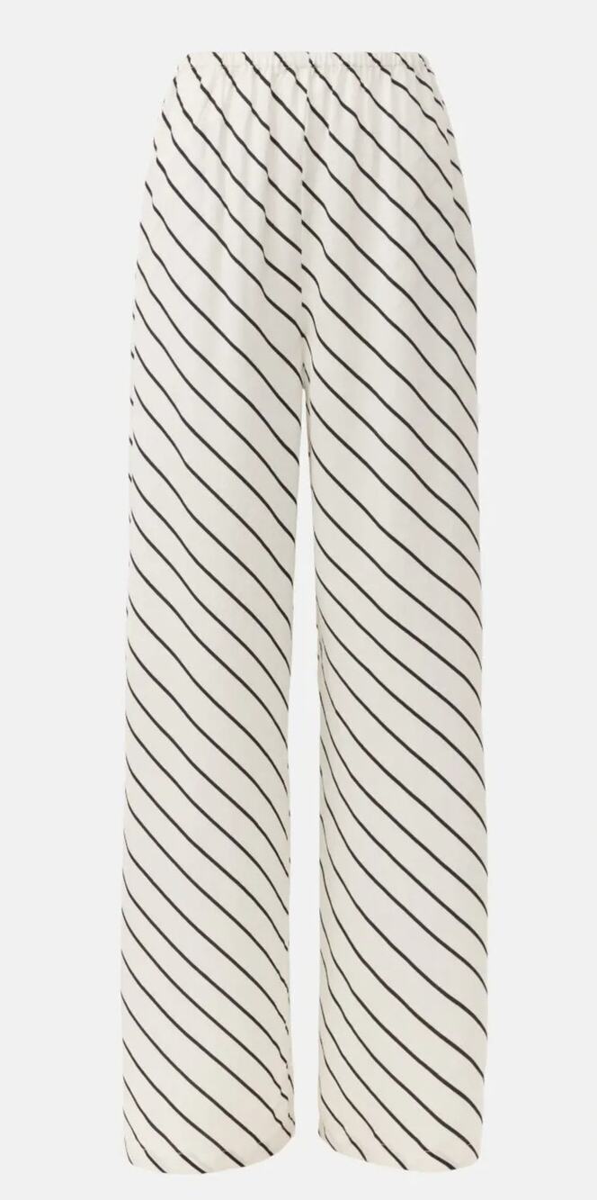 Summer Away Murcia Pants Striped High Rise Wide Leg Relaxed Fit Black & White L